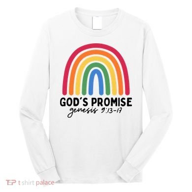 Gods Promise Christian Rainbow Long Sleeve Shirt