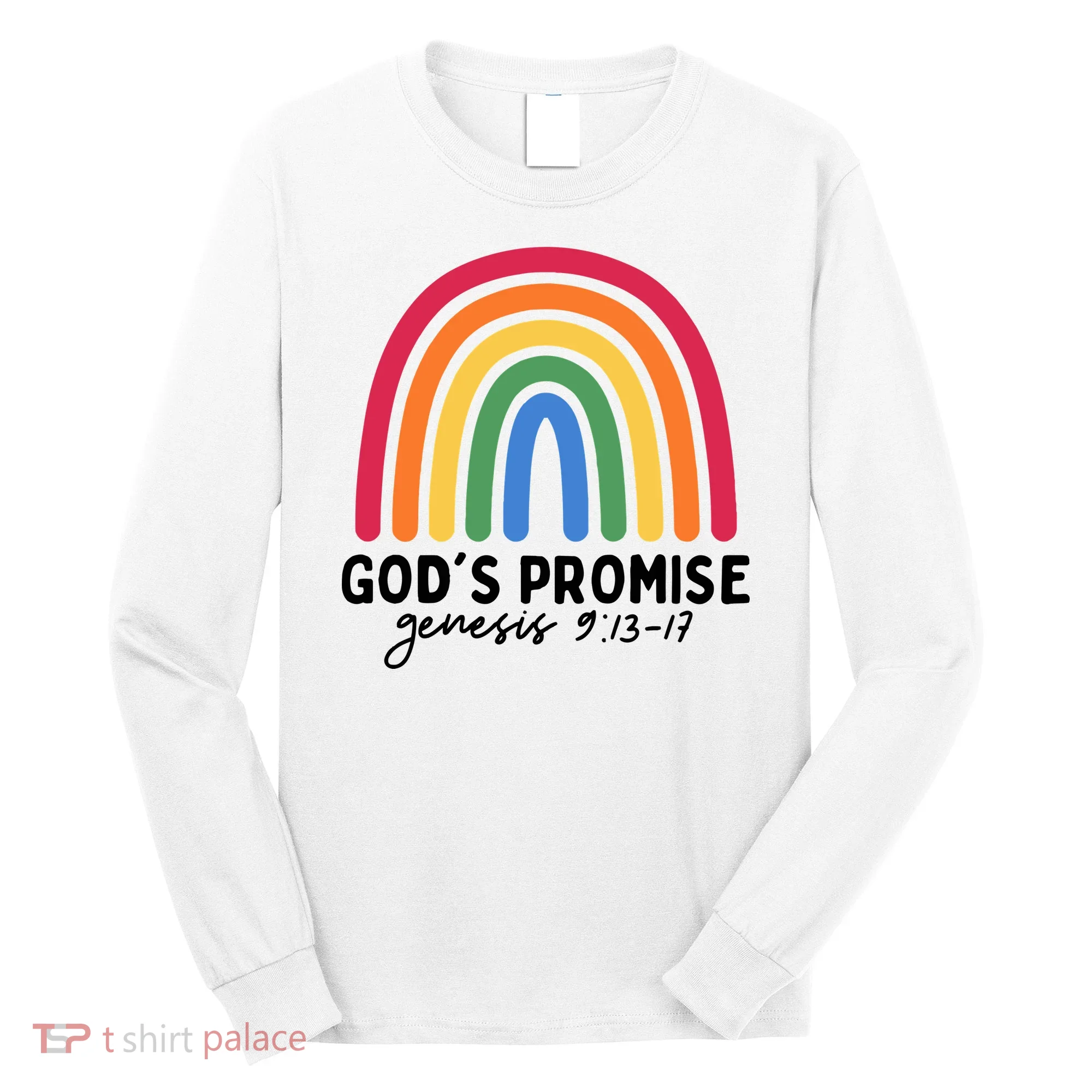 Gods Promise Christian Rainbow Long Sleeve Shirt