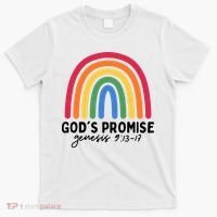 Gods Promise Christian Rainbow T-Shirt thumb 0