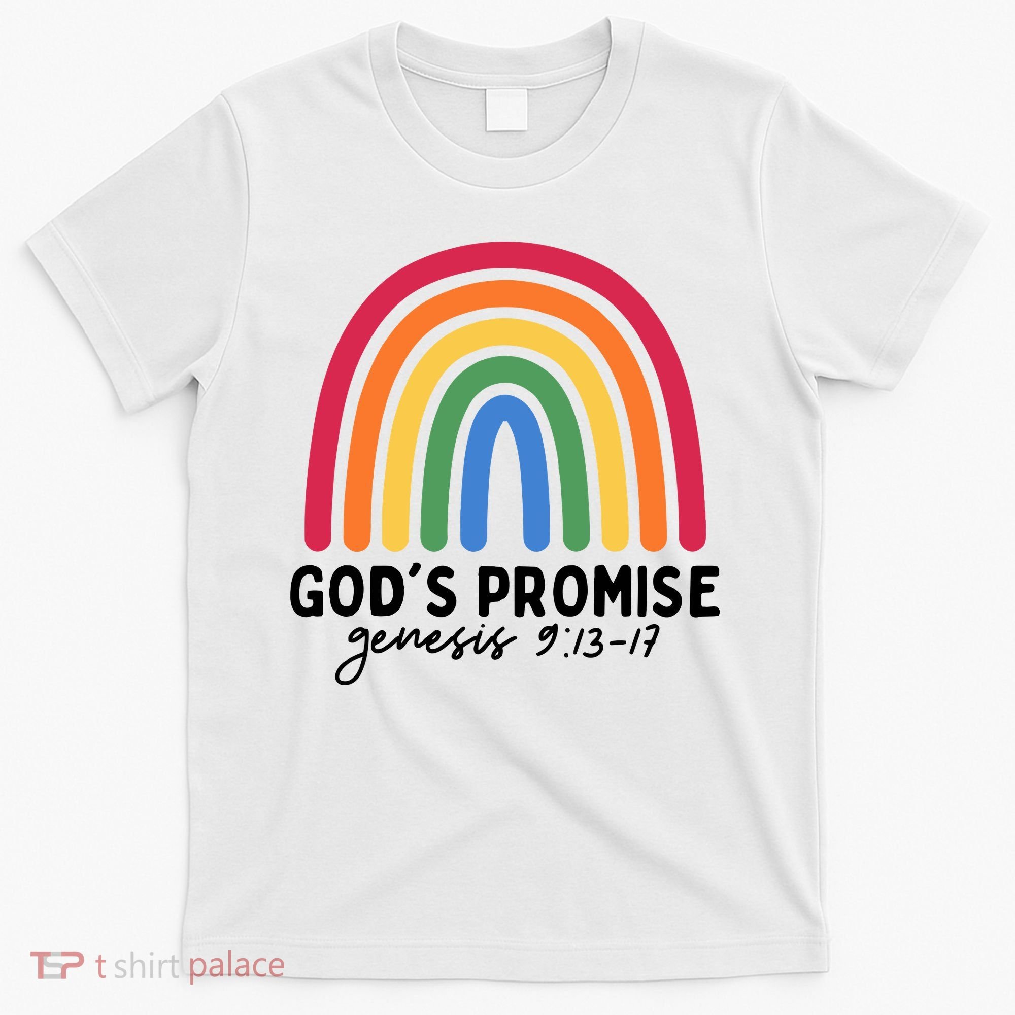 Gods Promise Christian Rainbow T-Shirt
