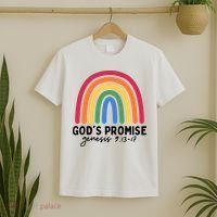 Gods Promise Christian Rainbow T-Shirt thumb 2
