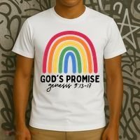 Gods Promise Christian Rainbow T-Shirt thumb 3