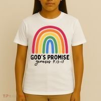 Gods Promise Christian Rainbow T-Shirt thumb 4