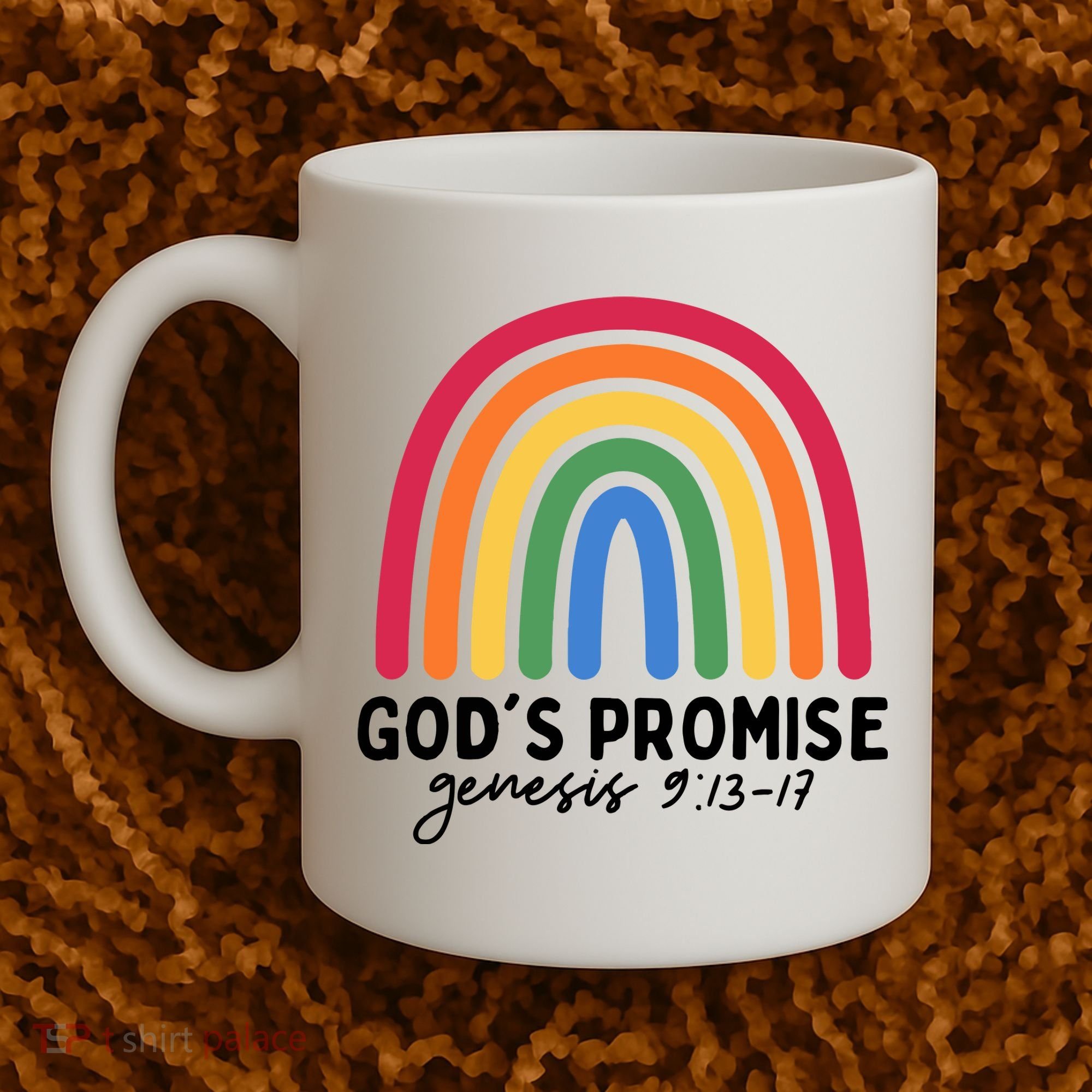 Gods Promise Christian Rainbow Coffee Mug