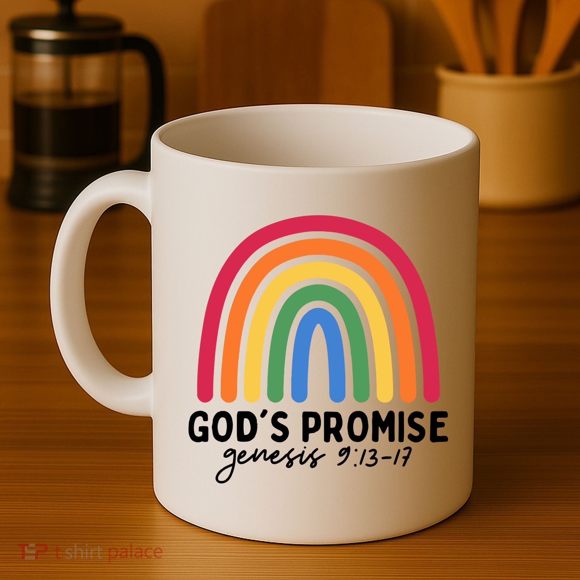 Gods Promise Christian Rainbow Coffee Mug