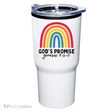 Gods Promise Christian Rainbow Tumbler