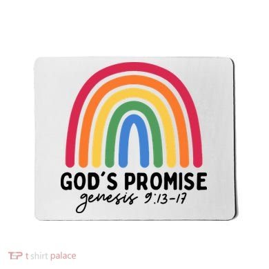 Gods Promise Christian Rainbow Mousepad