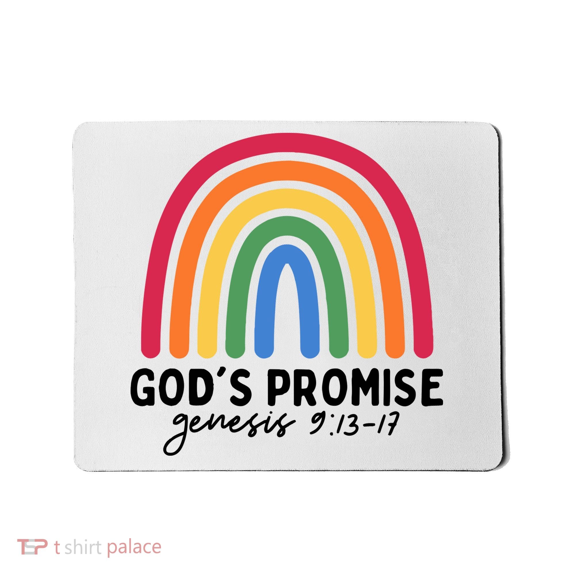 Gods Promise Christian Rainbow Mousepad
