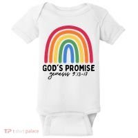Gods Promise Christian Rainbow Baby Bodysuit thumb 0