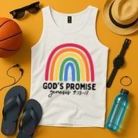 Gods Promise Christian Rainbow Tank Top thumb 4