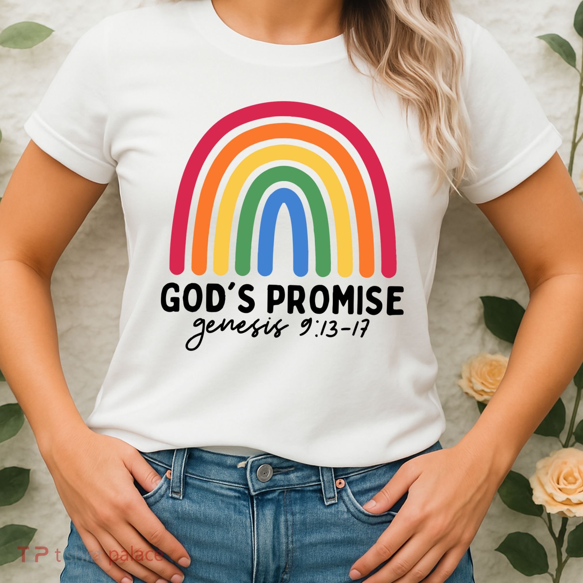 Gods Promise Christian Rainbow Women's T-Shirt