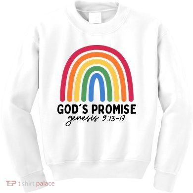 Gods Promise Christian Rainbow Kids Sweatshirt