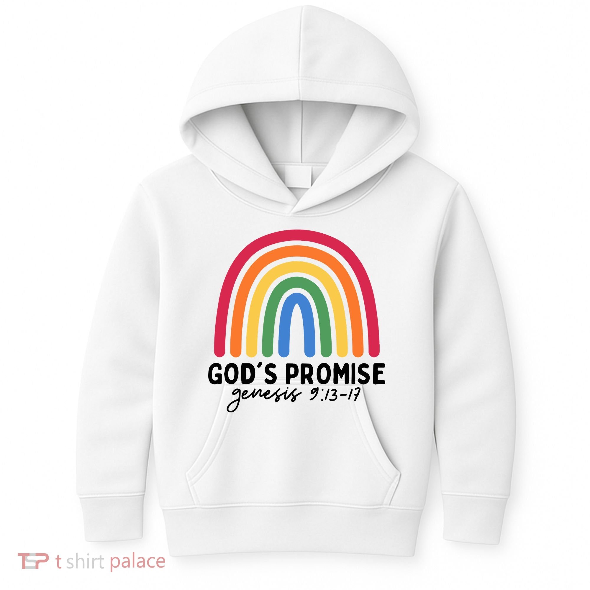 Gods Promise Christian Rainbow Kids Hoodie