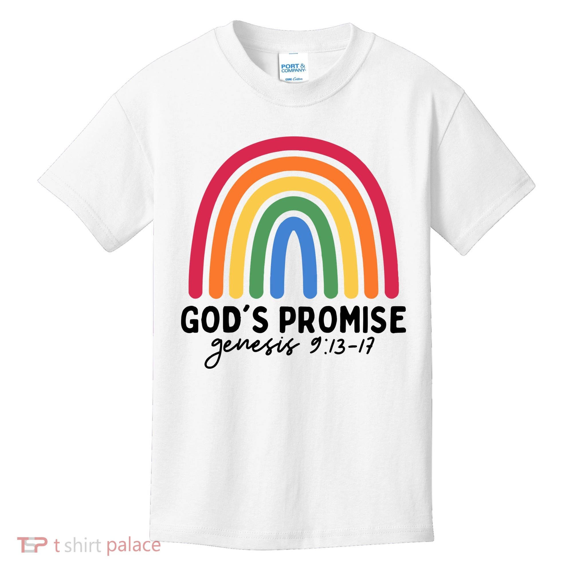 Gods Promise Christian Rainbow Kids T-Shirt
