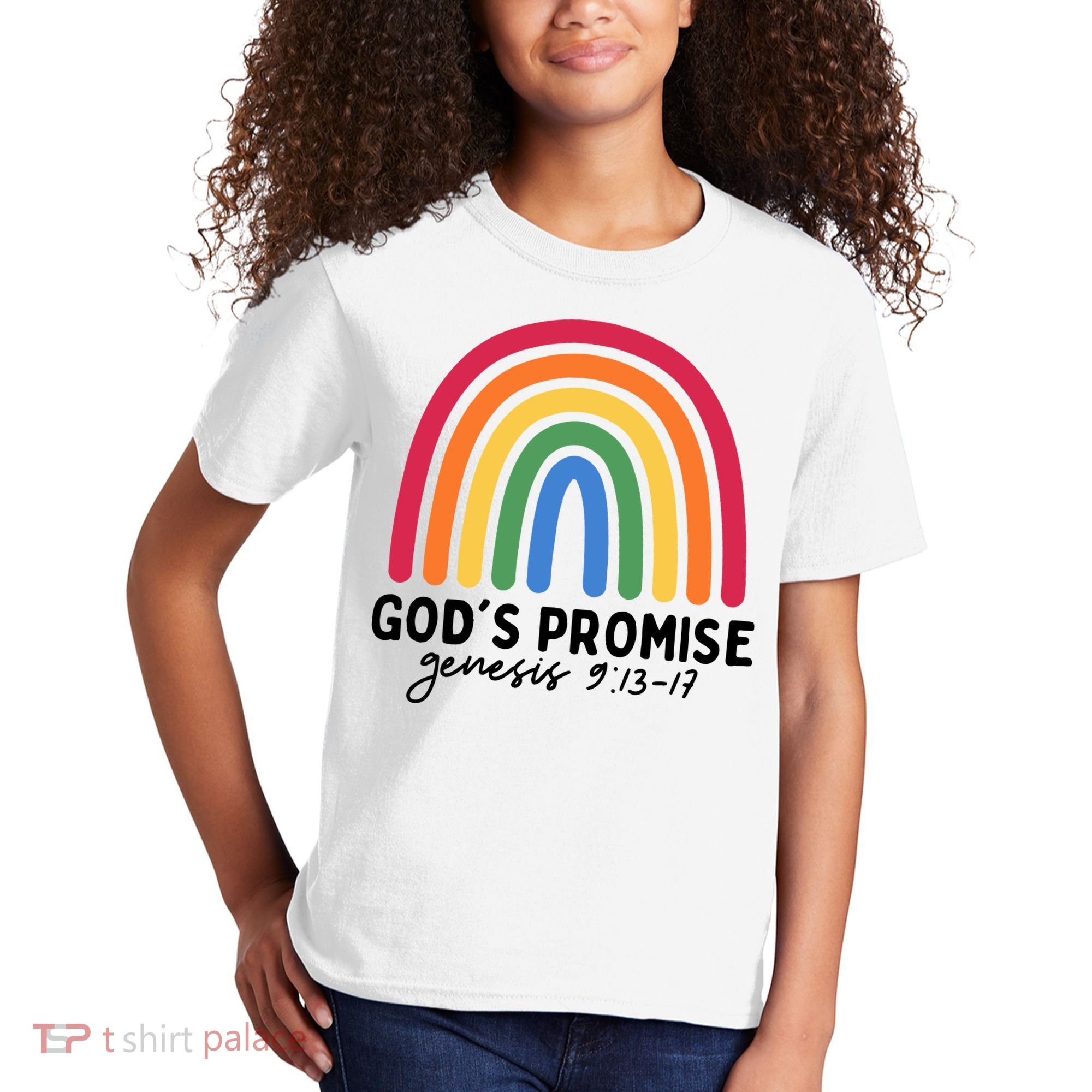 Gods Promise Christian Rainbow Kids T-Shirt
