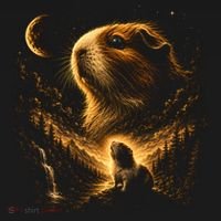 Guinea Pig Cosmic Adventure Art for Animal Lovers Visor thumb 3