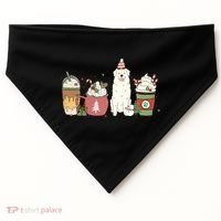 Great Pyrenees Coffee Latte Winter Christmas Dog Mom Holiday Great Gift USA-Made Doggie Bandana thumb 0
