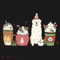 Great Pyrenees Coffee Latte Winter Christmas Dog Mom Holiday Great Gift Women's Hoodie thumb 2