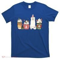 Great Pyrenees Coffee Latte Winter Christmas Dog Mom Holiday Great Gift T-Shirt thumb 0