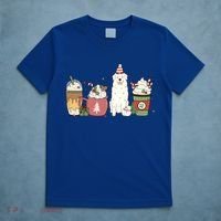 Great Pyrenees Coffee Latte Winter Christmas Dog Mom Holiday Great Gift T-Shirt thumb 5