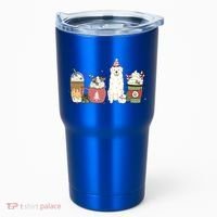Great Pyrenees Coffee Latte Winter Christmas Dog Mom Holiday Great Gift Tumbler thumb 0