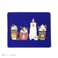 Great Pyrenees Coffee Latte Winter Christmas Dog Mom Holiday Great Gift Mousepad thumb 0