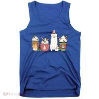 Great Pyrenees Coffee Latte Winter Christmas Dog Mom Holiday Great Gift Tank Top thumb 0
