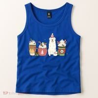 Great Pyrenees Coffee Latte Winter Christmas Dog Mom Holiday Great Gift Tank Top thumb 2