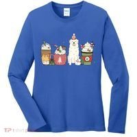 Great Pyrenees Coffee Latte Winter Christmas Dog Mom Holiday Great Gift Women's Long Sleeve Shirt thumb 0
