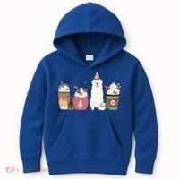 Great Pyrenees Coffee Latte Winter Christmas Dog Mom Holiday Great Gift Kids Hoodie thumb 0