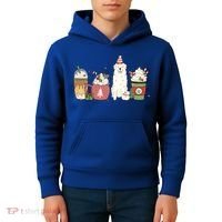 Great Pyrenees Coffee Latte Winter Christmas Dog Mom Holiday Great Gift Kids Hoodie thumb 4