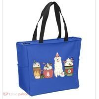 Great Pyrenees Coffee Latte Winter Christmas Dog Mom Holiday Great Gift Tote Bag thumb 2