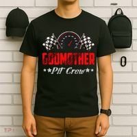 Godmother Pit Crew Birthday Racing Car Family Matching Race T-Shirt thumb 6