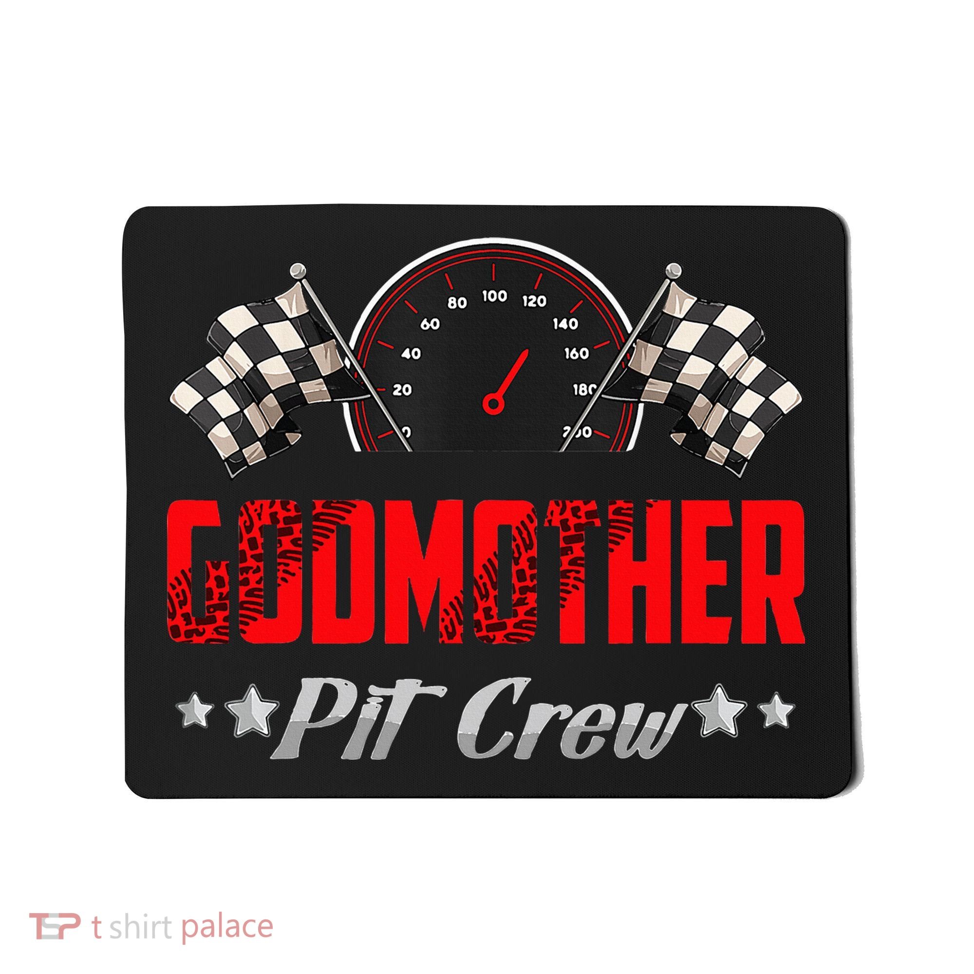 Godmother Pit Crew Birthday Racing Car Family Matching Race Mousepad