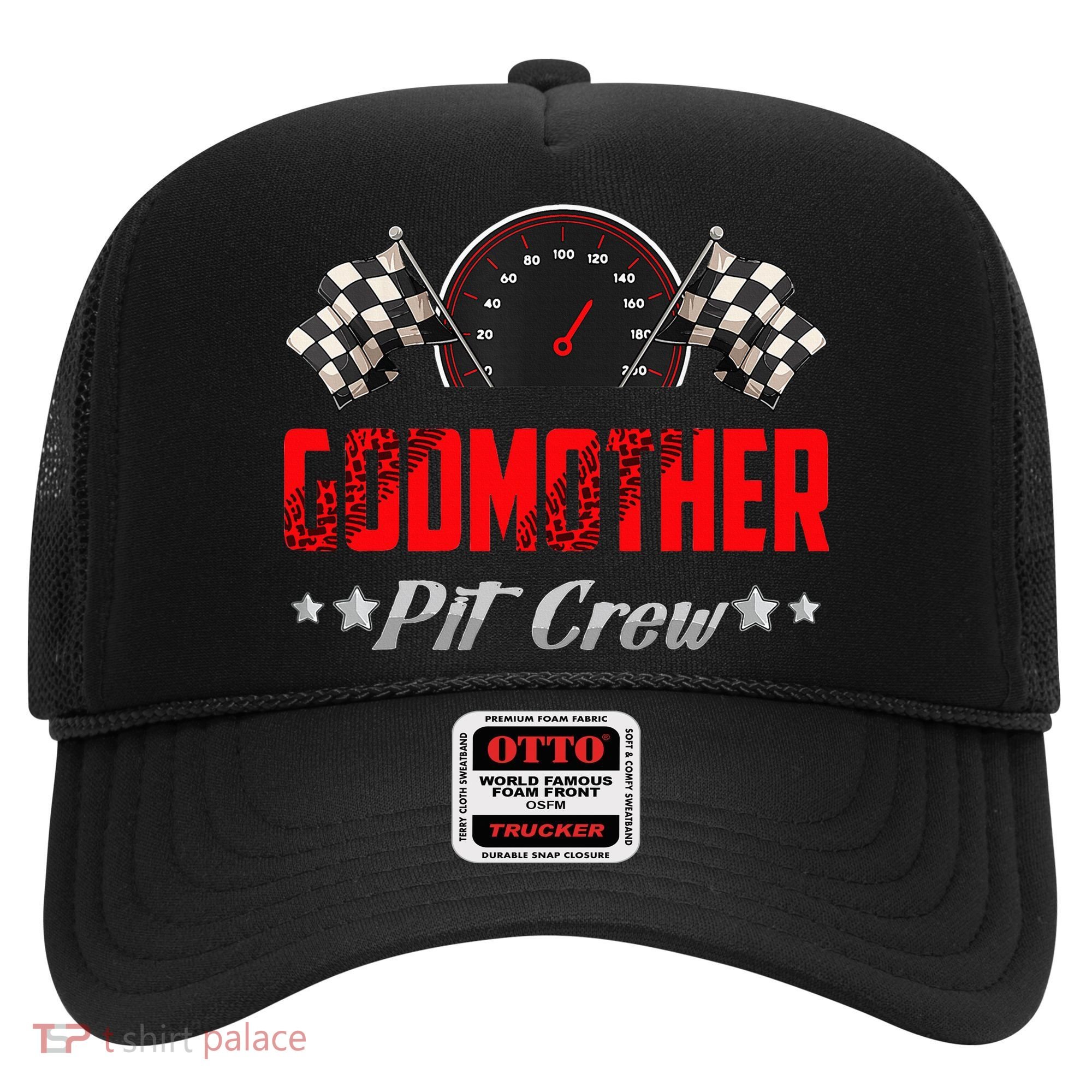 Godmother Pit Crew Birthday Racing Car Family Matching Race Hat