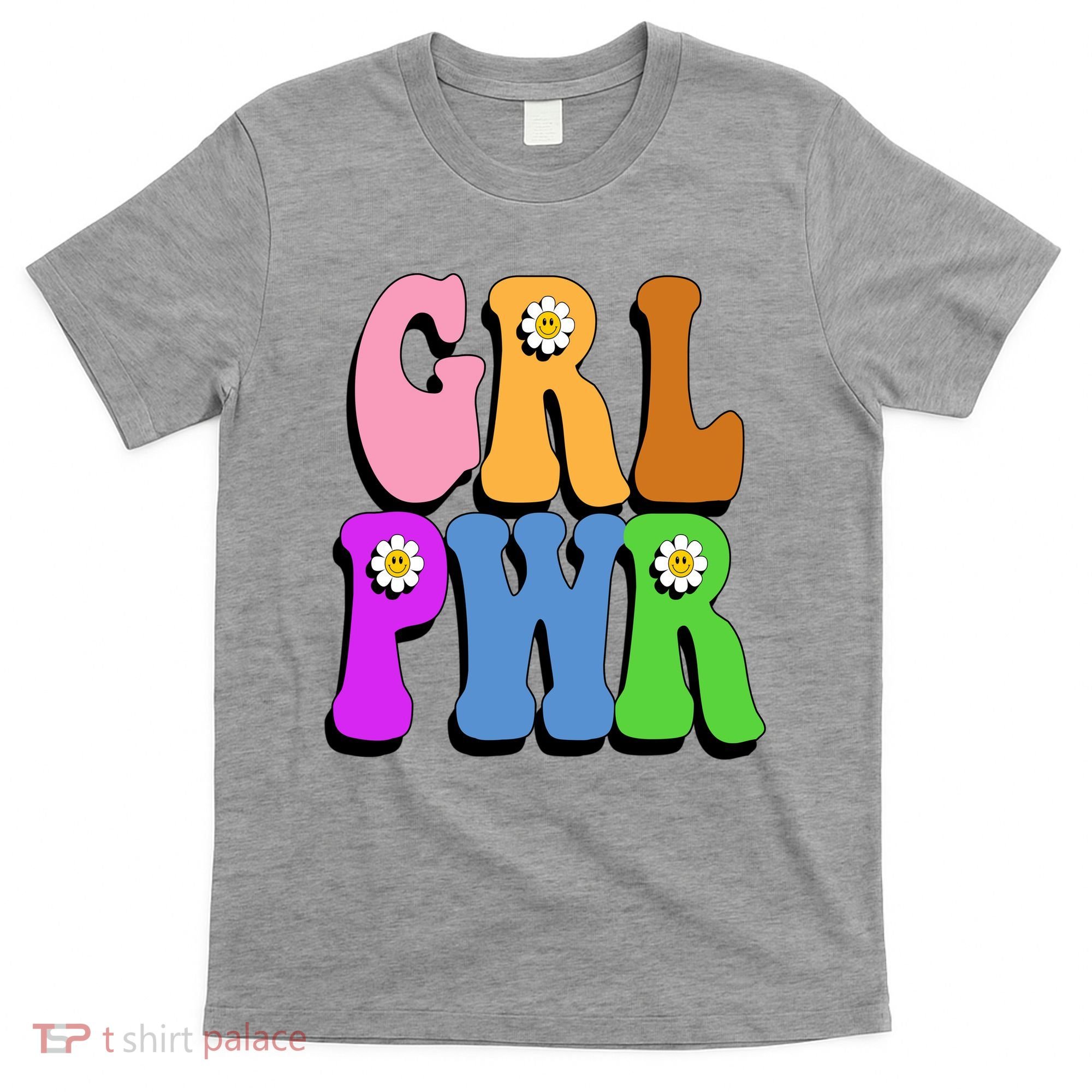 Girl Power Cute Sunflower Retro Colorful T-Shirt