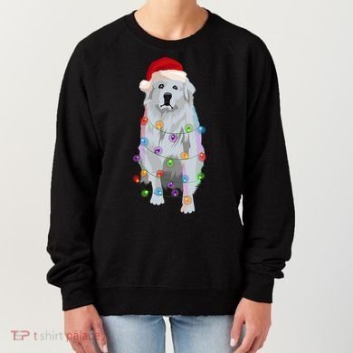 Great Pyrenees Christmas Lights Xmas Patou Pyrenean Gift Women's Sweatshirt
