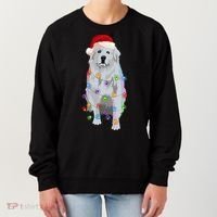 Great Pyrenees Christmas Lights Xmas Patou Pyrenean Gift Women's Sweatshirt thumb 0