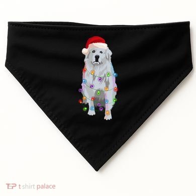 Great Pyrenees Christmas Lights Xmas Patou Pyrenean Gift USA-Made Doggie Bandana