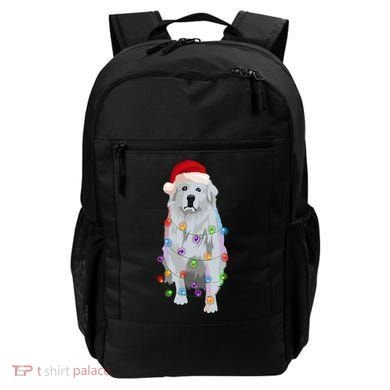 Great Pyrenees Christmas Lights Xmas Patou Pyrenean Gift Backpack