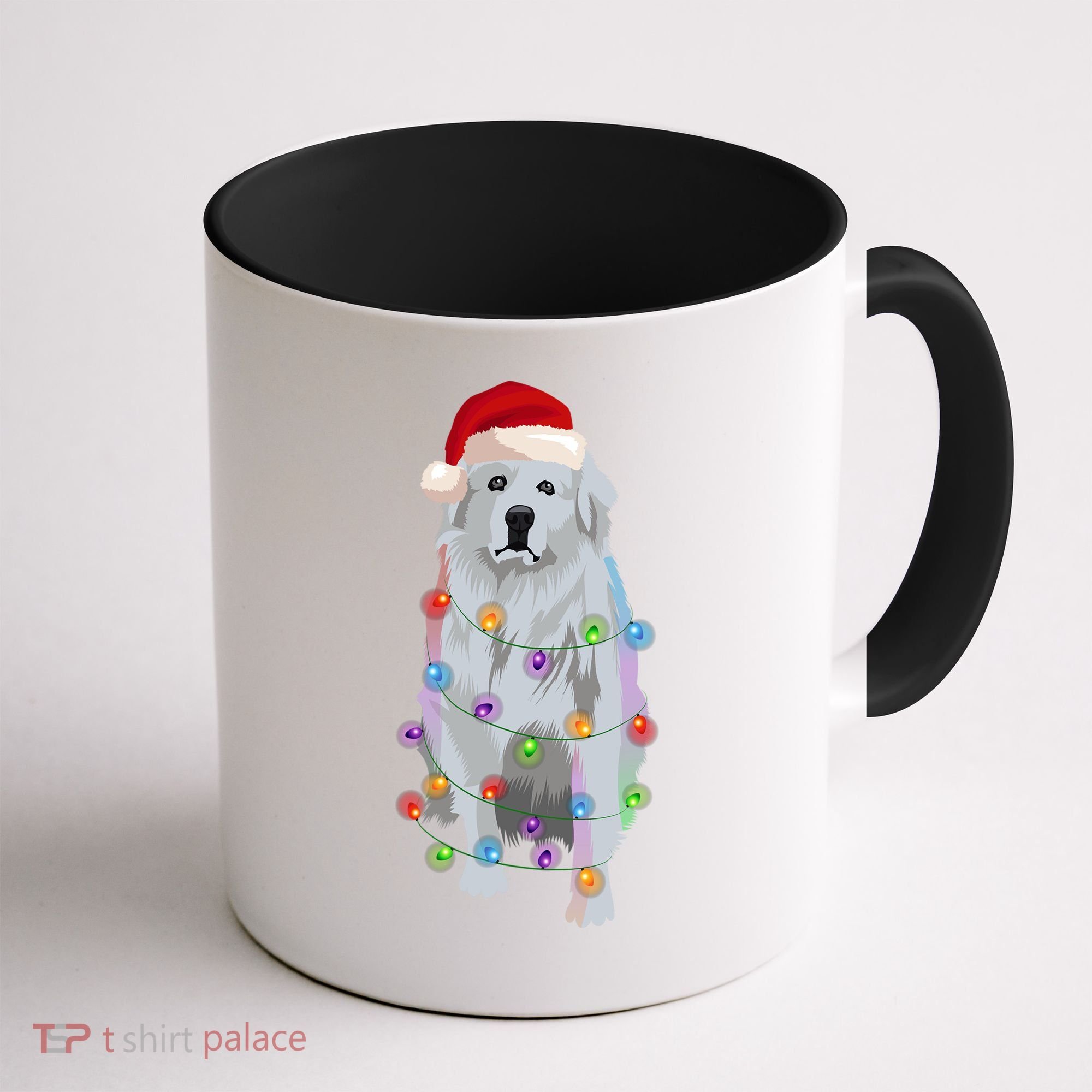 Great Pyrenees Christmas Lights Xmas Patou Pyrenean Gift Coffee Mug