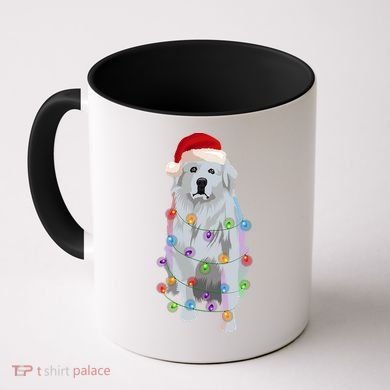 Great Pyrenees Christmas Lights Xmas Patou Pyrenean Gift Coffee Mug