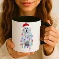 Great Pyrenees Christmas Lights Xmas Patou Pyrenean Gift Coffee Mug thumb 3