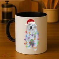 Great Pyrenees Christmas Lights Xmas Patou Pyrenean Gift Coffee Mug thumb 4
