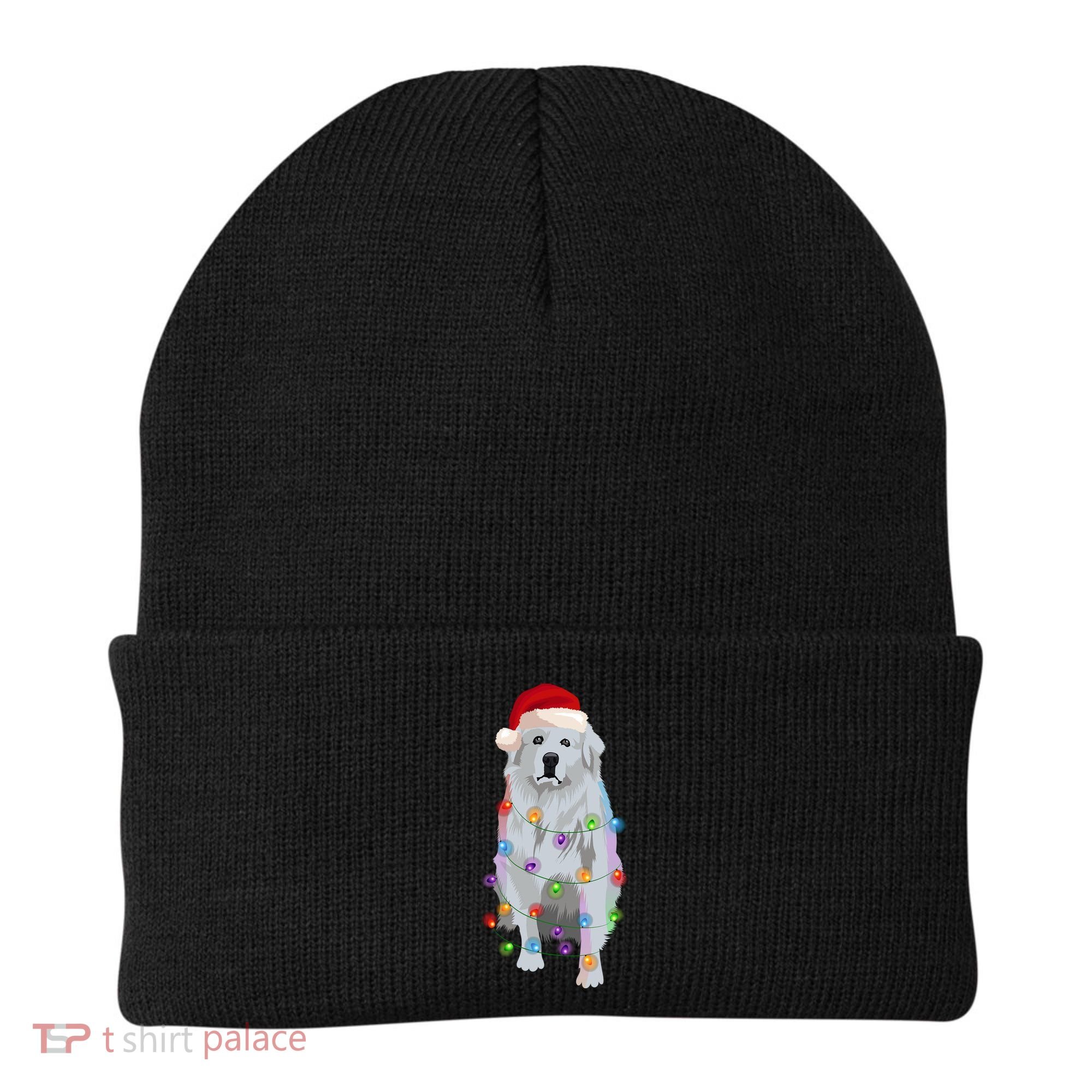 Great Pyrenees Christmas Lights Xmas Patou Pyrenean Gift Beanie