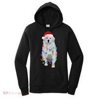 Great Pyrenees Christmas Lights Xmas Patou Pyrenean Gift Women's Hoodie thumb 0