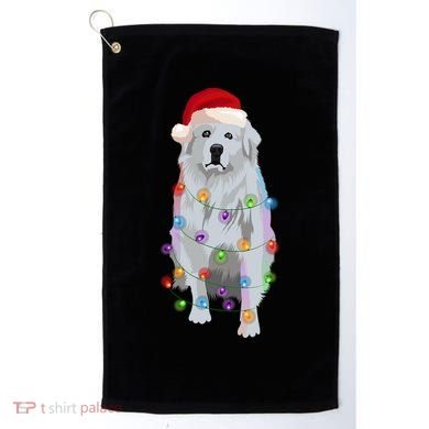 Great Pyrenees Christmas Lights Xmas Patou Pyrenean Gift Golf Towel