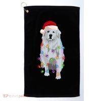 Great Pyrenees Christmas Lights Xmas Patou Pyrenean Gift Golf Towel thumb 0