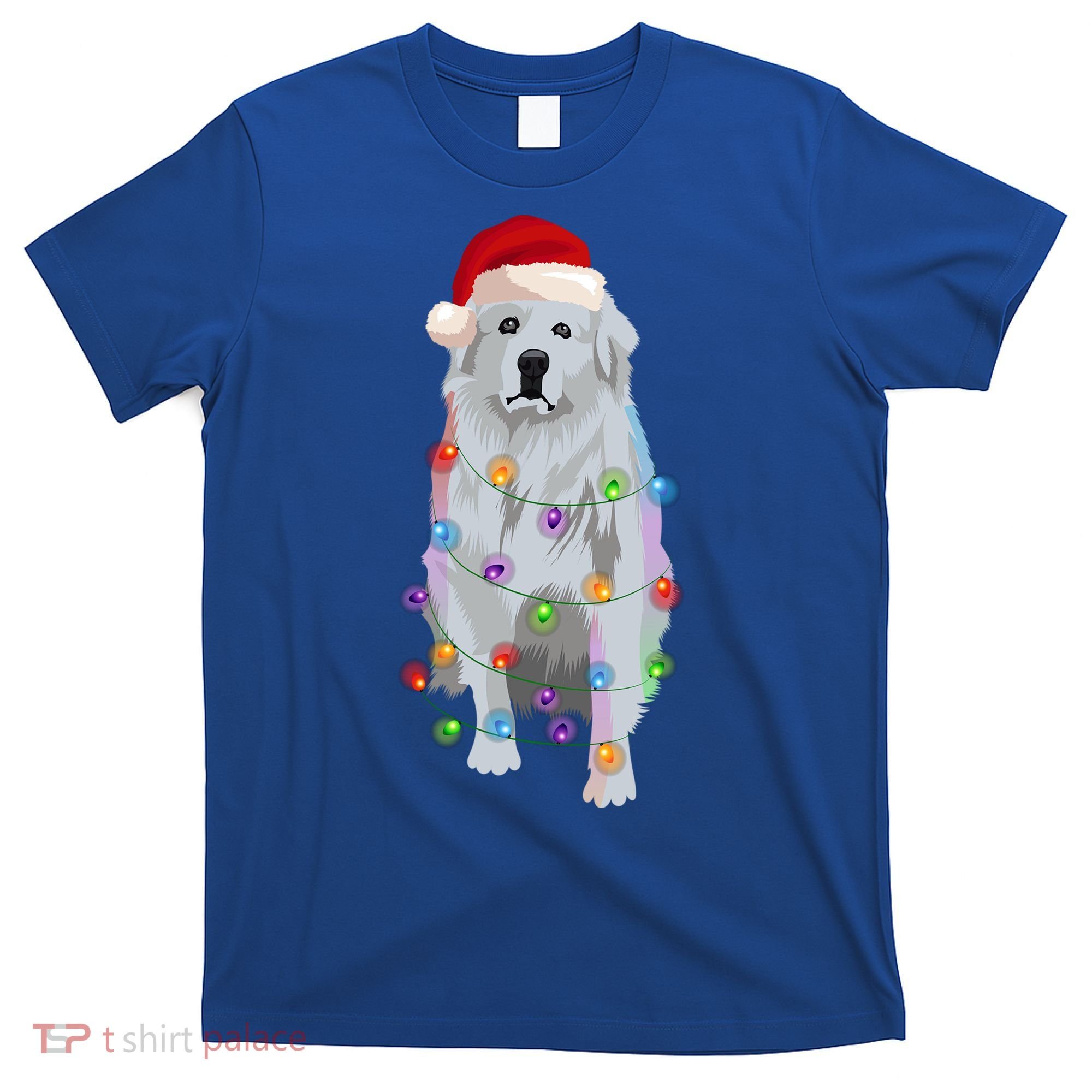 Great Pyrenees Christmas Lights Xmas Patou Pyrenean Gift T-Shirt