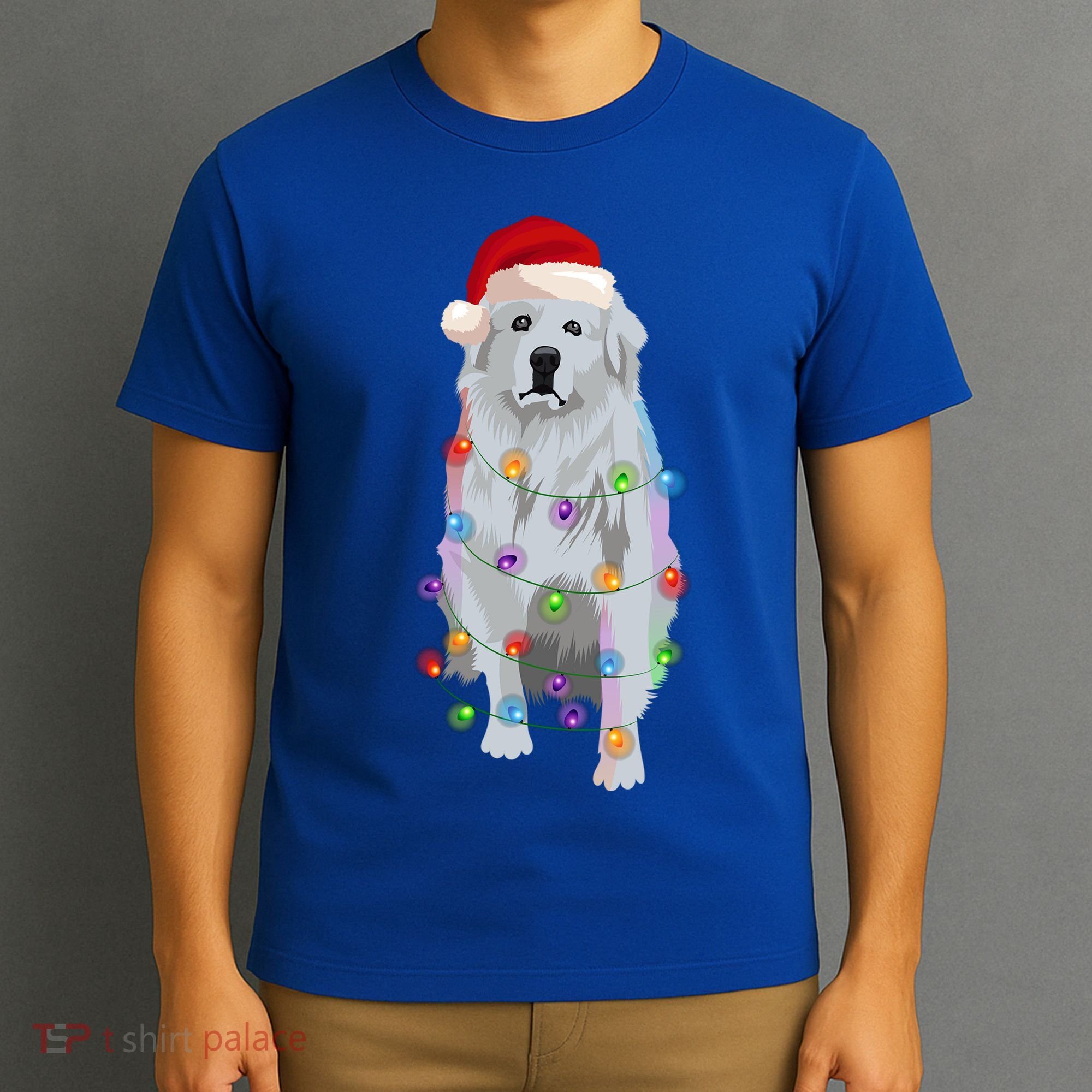 Great Pyrenees Christmas Lights Xmas Patou Pyrenean Gift T-Shirt